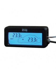 TERMOMETRO PER INTERNI O ESTERNI NERO 75x34x15mm