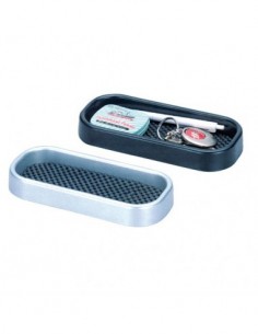 PORTAOGGETTI NERO ANTI SCIVOLO 185x83x28mm