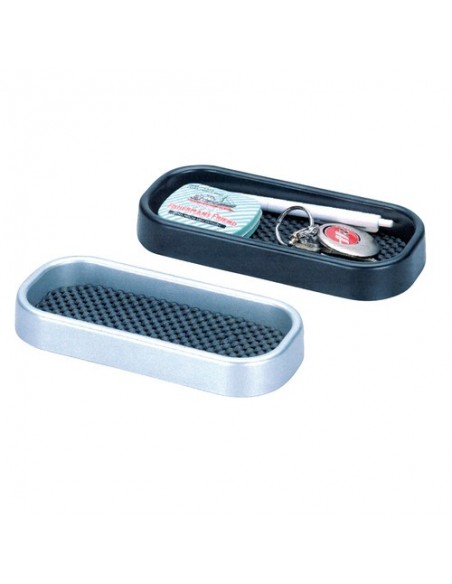 PORTAOGGETTI ARGENTO ANTI SCIVOLO 185x83x28mm