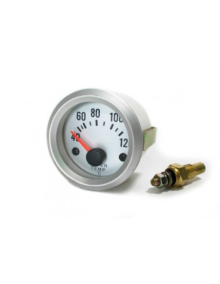 MANOMETRO TEMPERATURA ACQUA 52MM SILVER