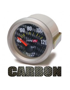 MANOMETRO TEMPERATURA ACQUA 52MM CARBONIO