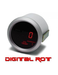 MANOMETRO TEMPERATURA OLIO 52MM DIGITALE ROSSO