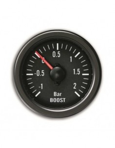 MANOMETRO PRESSIONE TURBO 52MM SFONDO NERO OLD TYPE