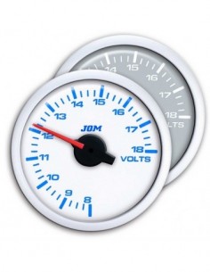 MANOMETRO VOLTMETRO 52MM CON 2 COLORI A LED