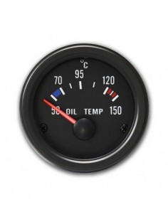 MANOMETRO TEMPERATURA OLIO 52MM SFONDO NERO OLD TYPE