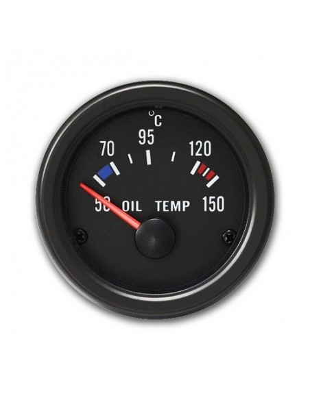 MANOMETRO TEMPERATURA OLIO 52MM SFONDO NERO OLD TYPE