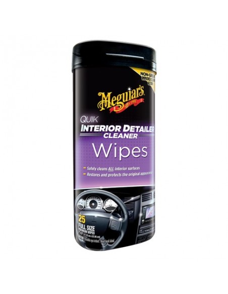 MEGUIARS CRUSCOTTI CLASSIC QUICK INTERIOR DETAILER WIPES 25pz