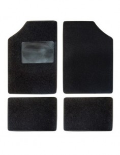 TAPPETI UNIVERSALI IN MOQUETTE NERO CON SALVATACCO