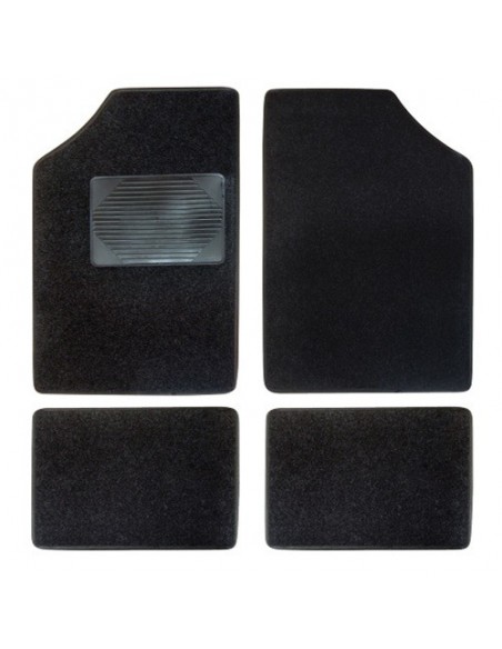TAPPETI UNIVERSALI IN MOQUETTE NERO CON SALVATACCO