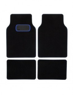 TAPPETI UNIVERSALI IN MOQUETTE NERO E BLU