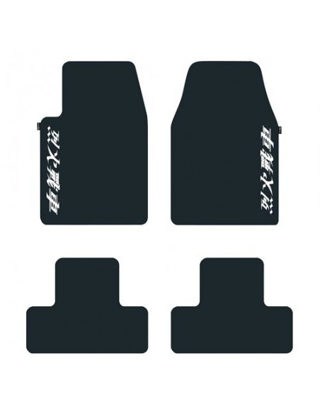 TAPPETI UNIVERSALI IN MOQUETTE NERO/BIANCO TOKIO "D-GEAR"