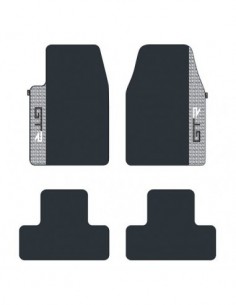 TAPPETI UNIVERSALI IN MOQUETTE NERO/GRIGIO "GTR" D-GEAR