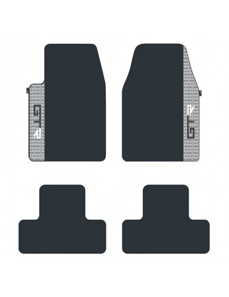 TAPPETI UNIVERSALI IN MOQUETTE NERO/GRIGIO "GTR" D-GEAR