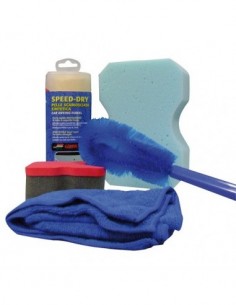 BEAUTY KIT 5 PZ - LAVAGGIO AUTO - SPUGNA SPAZZOLA PANNO