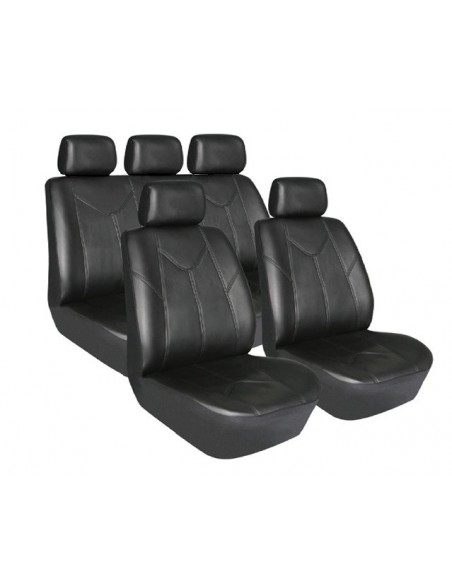 SET COPRISEDILI UNIVERSALI IN SIMILPELLE NERI