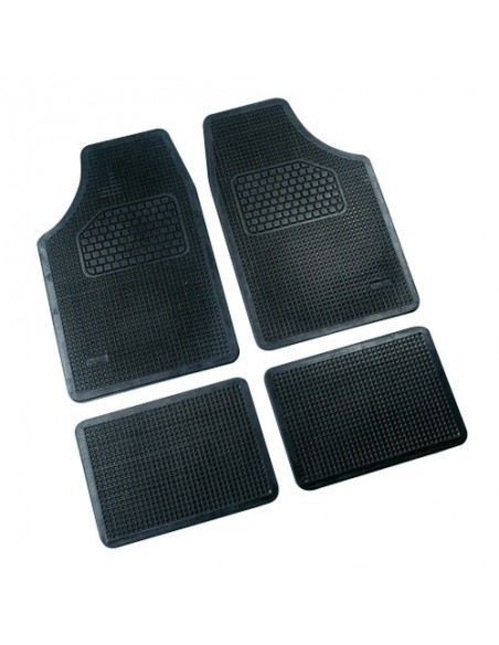 4 TAPPETI GOMMA NERI UNIVERSALI "TOP ONE"