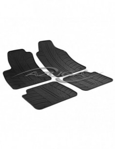 4 TAPPETI GOMMA NERI FIAT 500 dal 2007-