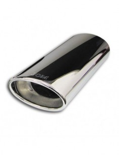 TERMINALE SCARICO OVALE CROMATO IN ACCIAIO 120x80mm