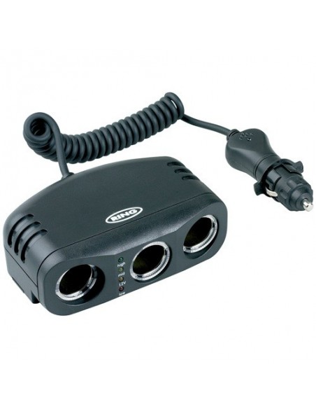 PRESA TRIPLA ACCENDISIGARI ILLUMINATO UNIVERSALE 12V