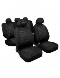 SET COPRISEDILI UNIVERSALI NERO "SQUARE" IN POLIESTERE