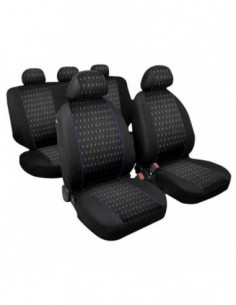 SET COPRISEDILI UNIVERSALI NERO/BLU "SQUARE" IN POLIESTERE