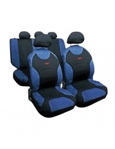 SET COPRISEDILI UNIVERSALI NERO/BLU "DRIVE" IN TESSUTO JEANS