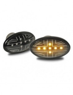 FRECCE LATERALI LED NERE MINI COOPER R50 R52 R53 dal...