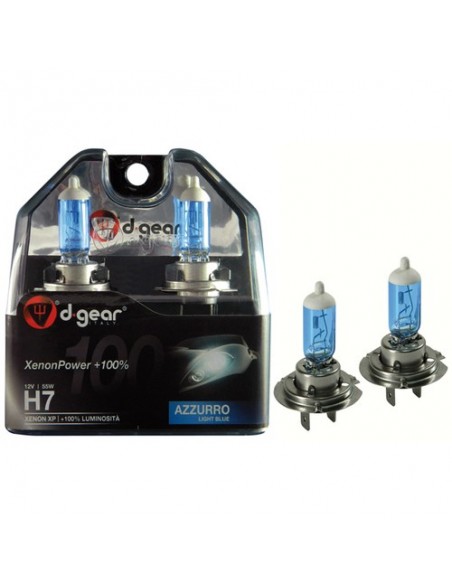 COPPIA LAMPADINE EFFETTO XENON H7 +100% 5200K XP MIRROR BLUE