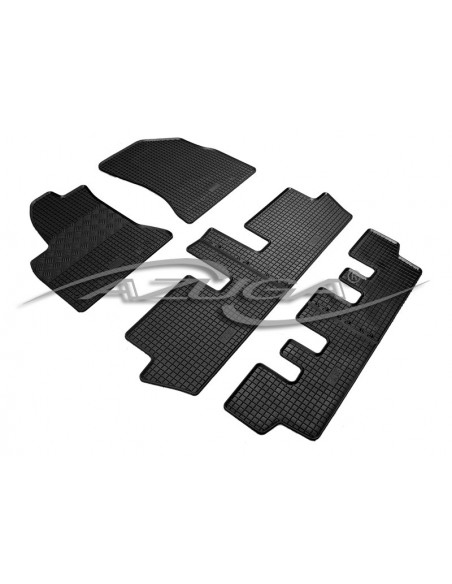 6 TAPPETI GOMMA NERI CITROEN C4 GRAND PICASSO (7p) dal 2006-2013