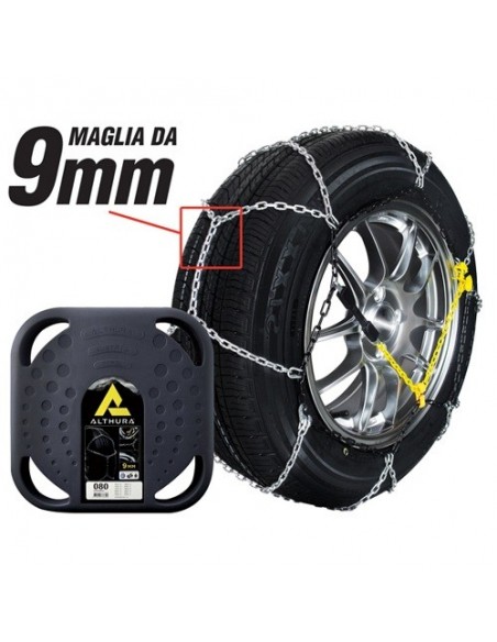 CATENE DA NEVE 9mm PER AUTO DISPONIBILI TUTTE LE MISURE