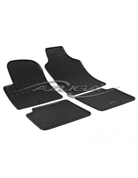 4 TAPPETI GOMMA NERI FIAT 500 dal 2007-