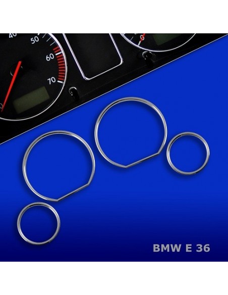 ANELLI CROMATI PER TACHIMETRO BMW SERIE 3 E36 dal 1990-2000