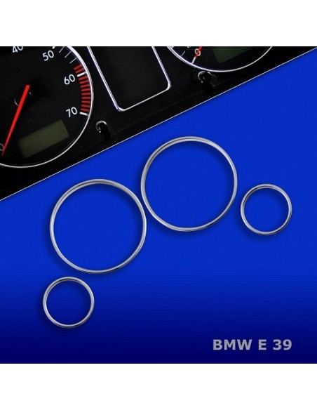 ANELLI CROMATI PER TACHIMETRO BMW SERIE 5 E39 dal 1995-2004