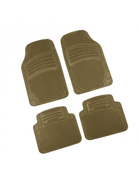 4 TAPPETI GOMMA BEIGE UNIVERSALI UNIFIT 72x45cm 44x47cm