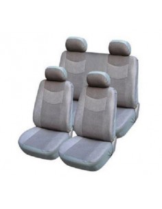 SET COPRISEDILI UNIVERSALI POLIESTERE GRIGIO ANTERIORE E...