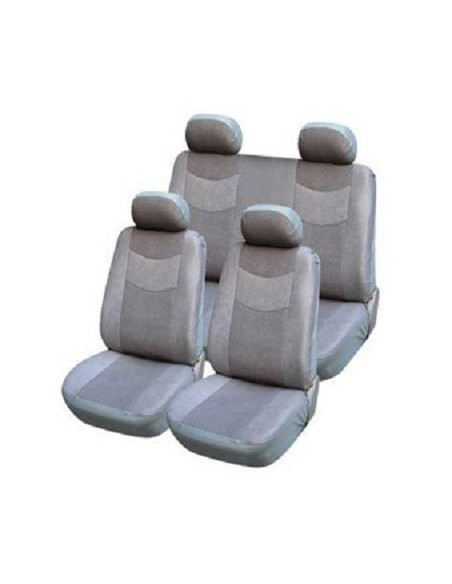 SET COPRISEDILI UNIVERSALI POLIESTERE GRIGIO ANTERIORE E POSTER