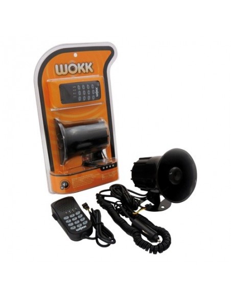 SIRENA CON 30 SUONI ELETTRONICI DIFFERENTI, MICROFONO E MP3