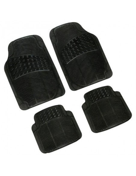 4 TAPPETI GOMMA NERI UNIVERSALI "MIRAGE"