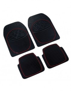 4 TAPPETI GOMMA NERI - ROSSI UNIVERSALI "UNIFIT PVC"