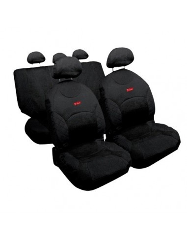 SET COPRISEDILI UNIVERSALI NERO "DRIVE" IN TESSUTO JEANS