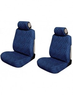 COPPIA COPRISEDILI ANTERIORI BLU TRAPUNTATI