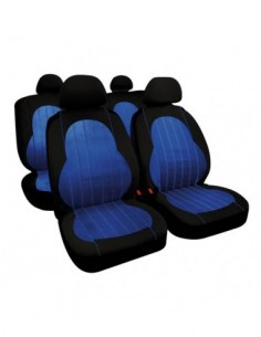 SET COPRISEDILI UNIVERSALI NERO/BLU "ALYSSA" IN POLIESTERE