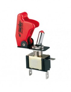 INTERRUTTORE AERONAUTICO KILL SWITCH CAPPA ROSSA + LED ROSSO