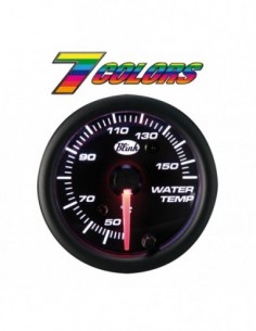 MANOMETRO TEMPERATURA ACQUA 52mm SFONDO NERO MULTICOLOR 7...