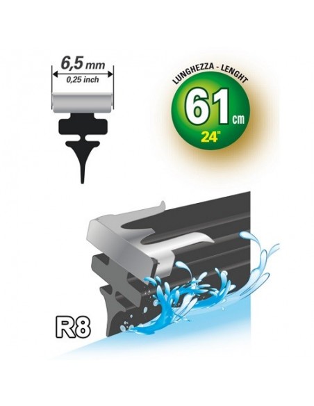 GOMMINO UNIVERSALE PER SPAZZOLA TERGICRISTALLO 61CM