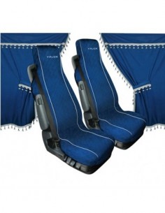 SET COPRISEDILI BLU MICROFIBRA + TENDE + FASCIA PER CAMION