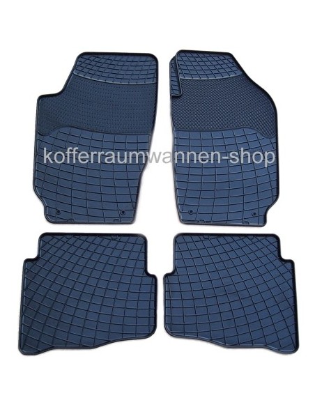 4 TAPPETI GOMMA NERI SKODA FABIA BERLINA + SW dal 2000-2007