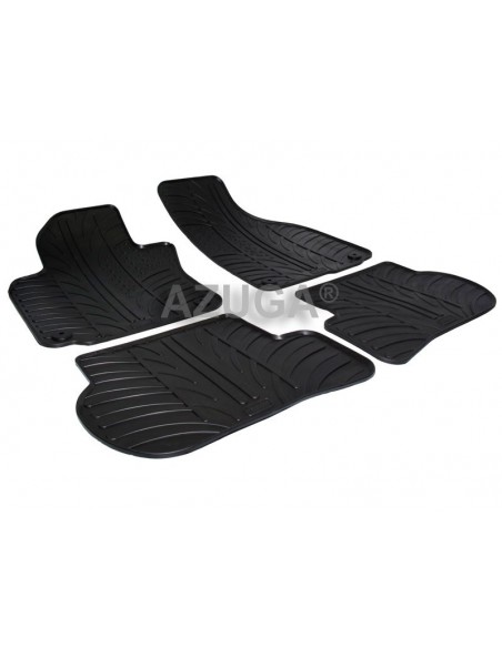 4 TAPPETI GOMMA NERI SKODA OCTAVIA II BERLINA + SW dal 2008-2013