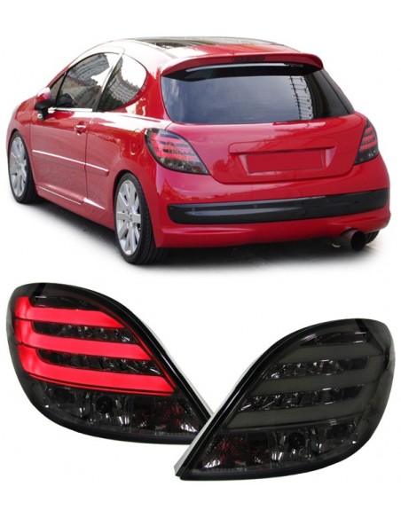 FARI POSTERIORI A LED PEUGEOT 207 NERI dal 2006-