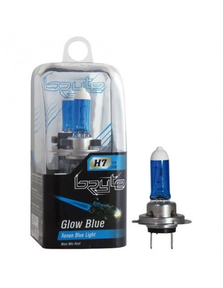 LAMPADINA EFFETTO XENON H7 +30% 5500K GLOW BLUE BRYTE